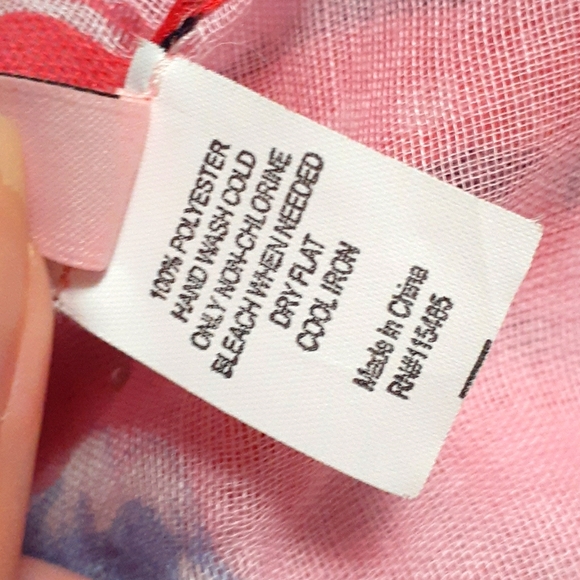 Juicy Couture Pink Lip Scarf with Rhinestones - Picture 3 of 6